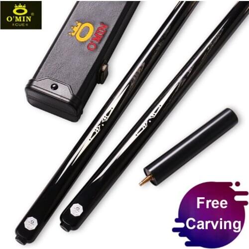 2019 NEW Handmade Clown O'MIN One Piece Snooker Cue 9.8mm Tip with Billiard Single Snooker Cue Case China