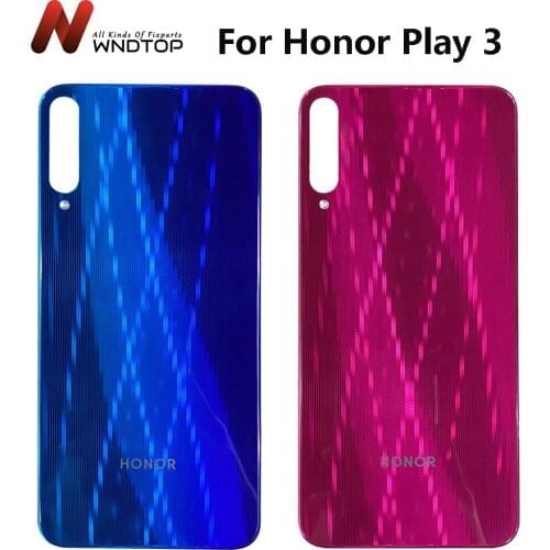 New Glass For Huawei Honor Play 3 Battery Cover Rear Panel Door Housing Case + Glue ASK-AL00x Back Cover Honor Play3 Housing