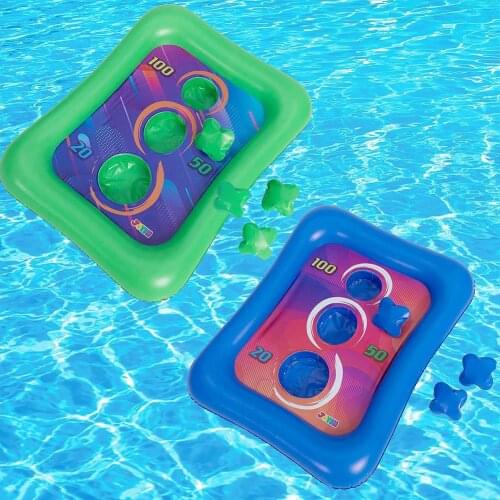 New Inflatable Pool Throwing Board Game Pool Toy With 3 Water Bags Summer Swimming Beach Pool Outdoor Fun Sports Water Toys Gift