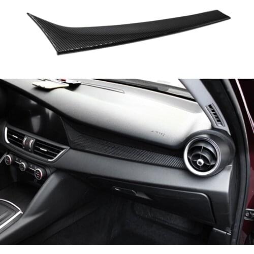 Carbon Fiber Instrument Panel Trim Decorative Cover for Alfa Romeo Giulia Car Interior Modification Accessories