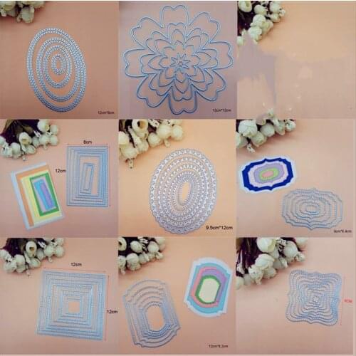 Oval star square label circle box Metal Cutting Dies for DIY Scrapbooking Album Paper Cards Decorative Crafts Embossing Die Cuts