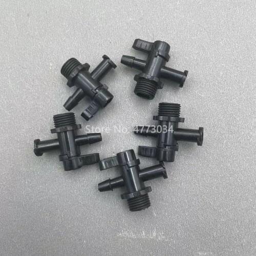 4PCS Plastic 3 way ink valve three ways for UV printer Flora Xuli Roland aifa ink tube switch CISS ink system manual valve