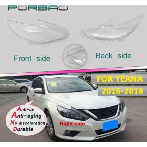 Headlight Transparent Glass Lens Cover for Nissan Teana Headlamp Headlight Clear Shell 16-18 Replacement DIY