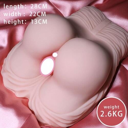 Silicone Big Ass 3D sex molds double channel Realistic pussy anal Tight Soft vaginas adult Artificial Silicon Sex Toys for Men