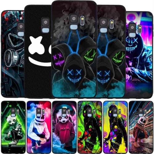 DJ Man Antigas mask Black Silicone Phone Case For Samsung S21 S20 A11 S10 S10E S9 S8 Plus Lite Note10 Note20 Ultra TPU Cover