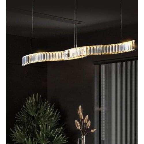 Modern Luxury K9 Crystal LED Chandelier Lighting Dining Room Lsland Hanging Lights Restaurant Bar Illumination