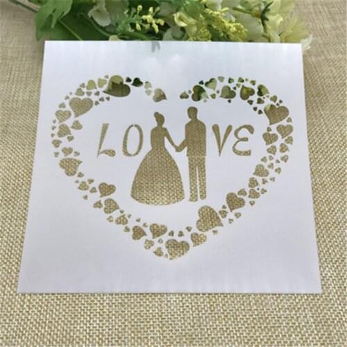 Married love Stencils for DIY Scrapbooking/photo album Decorative Embossing DIY Paper Cards Crafts