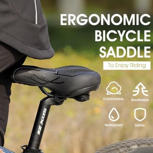Bike Saddle Sponge Cushion Surface Silica Filled Gel Comfortable Cycling Seat Shockproof Bicycle Chair Seat Wave Road Saddle
