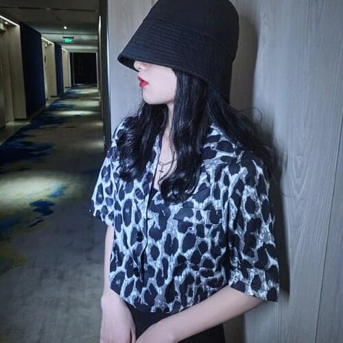 Japanese WomenS Clothing Summer 2020 Asian Streetwear Blouse And Top Women Short Sleeve Lapel Crop Top Femme FF2876