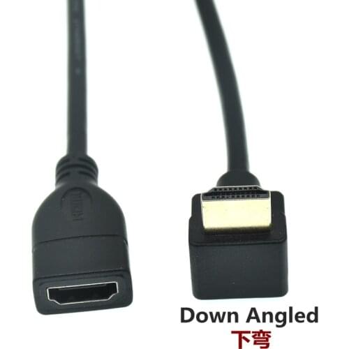 0.1M 10CM Up & Down & Right & Left Angle HDMI-1.4 A Type Male To Female 1.4v Extension Connector Adapter Cable Hdmi V1.4 Angled