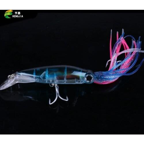 1PCS Octopus Crank Swings Squid Bait 14cm 40g For Artificial 6 Color Hard Bait Tuna Sea Fishing Wobblers Spinner Tools Allure
