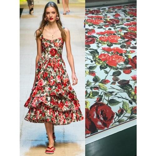 2018 digital printing fabric womens pattern stock spring and summer European and American wallpaper pattern can be customized