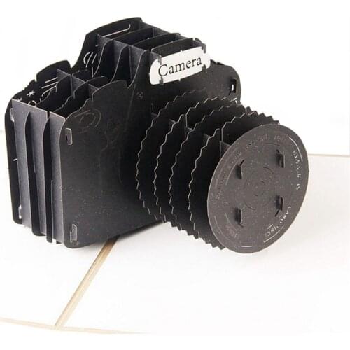 3D Pop Up Greeting Card SLR Cameras Happy Birthday Valentine Easter Thank You Good Quality Drop Ship