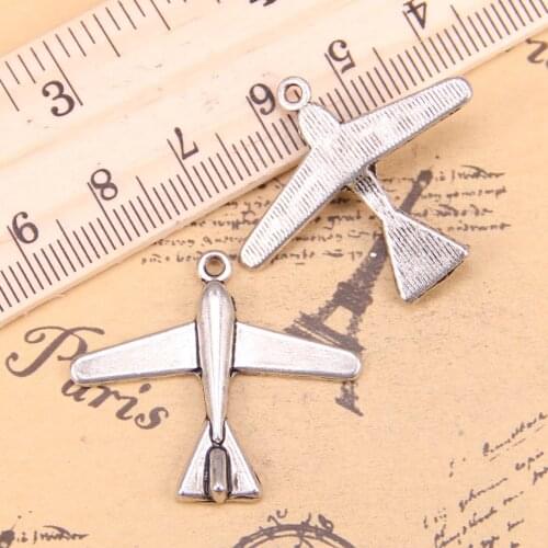 8pcs Charms plane airplane 29x32mm Antique Pendants,Vintage Tibetan Silver Jewelry,DIY for bracelet necklace