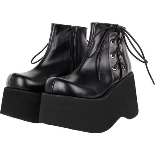 Angelic imprint woman mori girl lolita cosplay punk shoes lady high trifle heel pumps wedges women princess dress party shoes 47