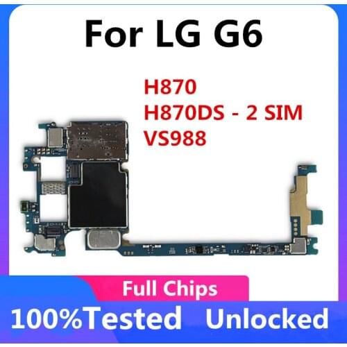 For LG G6 H870 VS988 motherboard Unlocked Good Working For LG G6 H870 VS988 Mainboard With Chips Logic Board Replacement