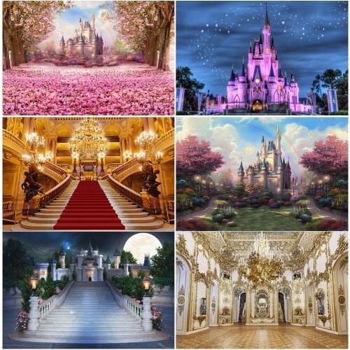 Castle Palace Photography Backdrop Girls Princess Birthday Photo Background Newborn Kids Portrait Background For Photo Studio