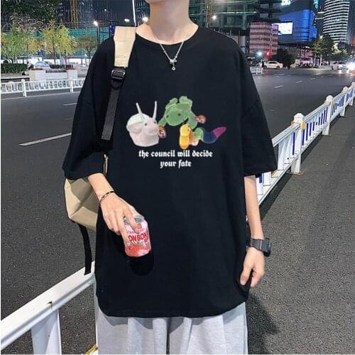 The Counil Will Decide Your Fate Print T-shirt Kawaii Funny Men Women Loose Tshirt Summer Cute Tee Unisex Black for White Tops