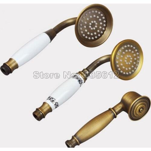 Good Quality Faucet Accessory Handheld Shower for Shower Faucet Antique Brass Finish Bathroom Shower Ceramic Handheld Spray j004