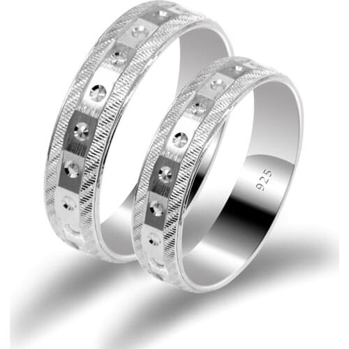 925 Sterling Silver Jewelry Couple Rings for Lover Classic Fine Jewelry Man Women Finger Ring for Anniversary Gifts