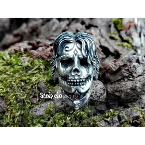 Vintage High Quality Mens Skull Punk Rings Finger Ring Band Gothic Women Men Biker Night Club Party Ring Gun Black Rock Rings