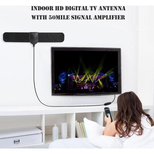 50 Miles Indoor Digital TV Antenna 1080P HDTV VHF UHF Signal Receiver Amplifier Storage Temperature - 45-85 Celsius