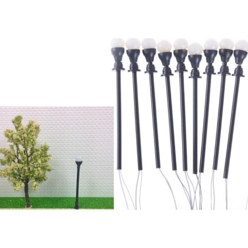 Hot style street lamp garden miniature moss glass container desktop bottle garden resin crafts home decoration 10pcs / set