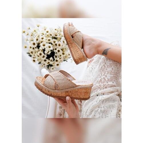 Limoya Kari Mesh Cross Padding Bottom Slippers 'Turkish' Quality 2021 Fashion Design Season Comfort Fast Shipping