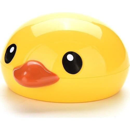 Cute Cartoon Travel Contact lens Case Yellow Duck Travel Glasses Plastic Contact Lenses Box Eyes Care Kit Holder Container Gift