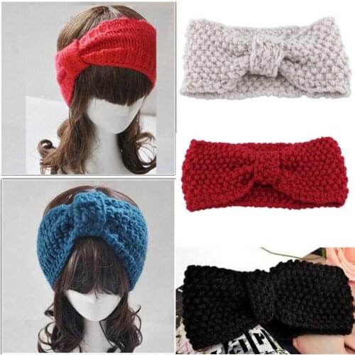New arrival fashion Women cross soft Knitting Weaving headbands girls cute warm headwear ladys korea vintage hair accessories