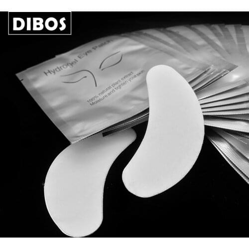 Dibos 20pairs/pack New Paper Patches Eyelash Under Eye Pads Lash Eyelash Extension Hydrating Eye Tips Sticker Wraps Make Up Tool