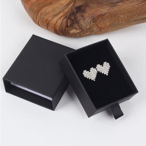 Gift Jewelry Box Pull Drawer Carrying Cases Display Rings Earrings Necklace Bracelet Packaging Boxes Square Package Accessories