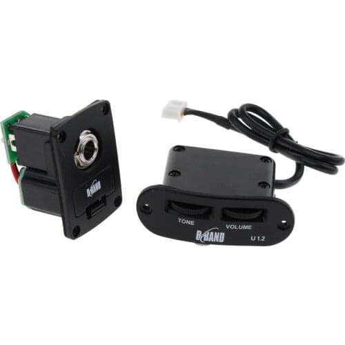 Durable Plastic Ukulele Uke EQ Preamp Pickup Luthier Tools DIY Black