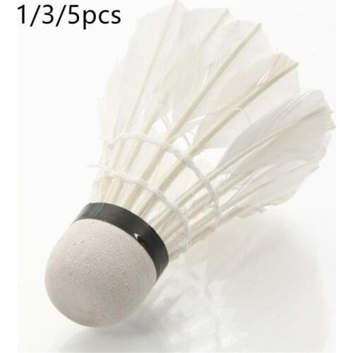 1/3/5 Pcs Professional Badminton Balls White Goose Feather Shuttle Cock Training Badminton Ball Sports Accessories