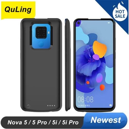 QuLing For Huawei Nova 5 Battery Case Nova 5 Pro 5i 5i Pro 6500Mah Phone Cover Smart Power Bank Nova 5i Pro Battery Charger Case