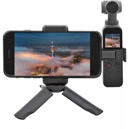 ALLOYSEED Foldable Phone Mount Holder Tripod Bracket Stand Adapter Clip Kit For DJI Osmo Pocket Handheld Gimbal Accessories Set