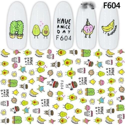 3D Nail Art Stickers Black White Geometric Animal Leaf Flowers Self-adhesive Nail Decal Manicure Decorations DIY Tips 12.3*7.6cm