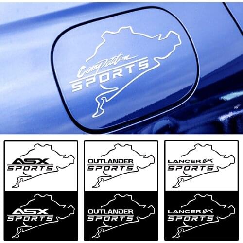 15*9.7CM Car Fuel Tank Cap Reflective Stickers For Mitsubishi Ralliart Lancer Lancer EX Outlander ASX Competition Accessories