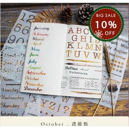 Moodtape Craft Layering Stencils For Walls Painting Scrapbooking Stamp Album Decor Embossing weeks