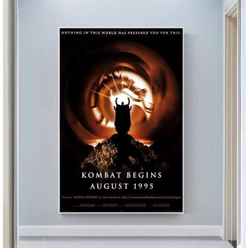 V0786 Mortal Kombat (2) Vintage Classic Movie Wall Silk Cloth HD Poster Art Home Decoration Gift