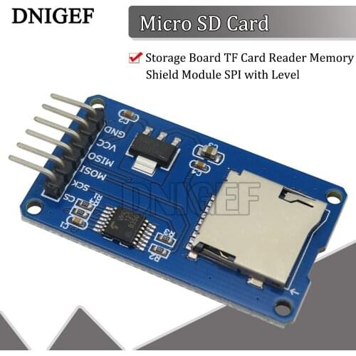 DNIGEF High Quality Micro SD Card Storage Board TF Card Reader Memory Shield Module SPI with Level Converter Chip for Arduino