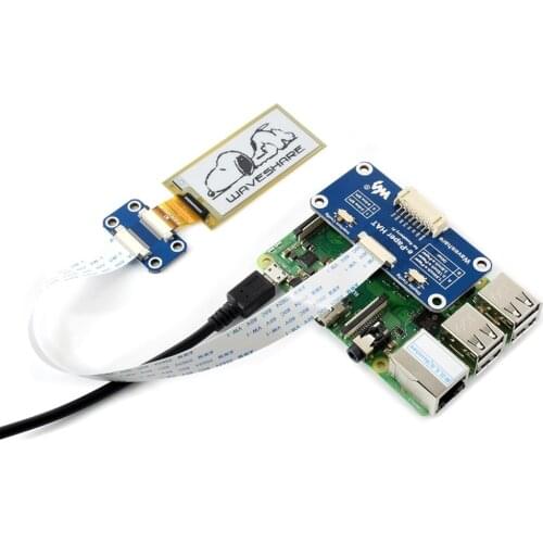 Waveshare flexible e-paper 2.13inch E-Ink display HAT for Raspberry Pi Zero/Zero W/Zero WH/2B/3B/3B+ black/white SPI interface