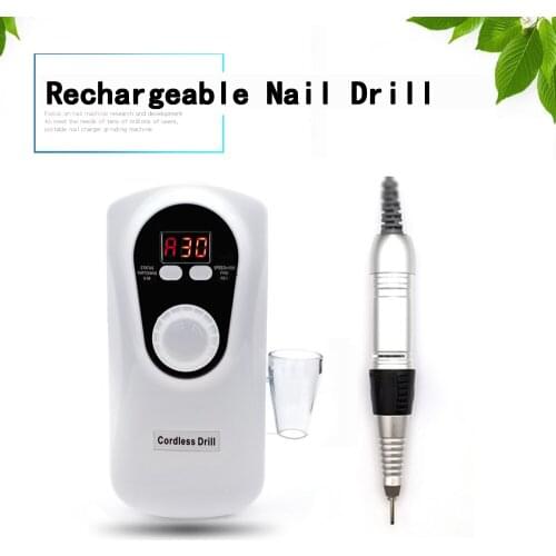 WENYI Nail Drill Machine 30000Rpm Portable Rechargeable Pedicure Strong Polishing Electric Machine For Manicure Nail 220V & 110V