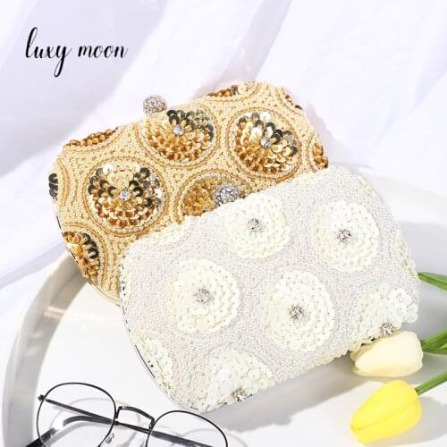 Womens Bag Luxury Designer Handbag Womens Cosmetic Evening Clutch Bag with Rhinestones Sequin Pearl Bags Clutch Purse Z003