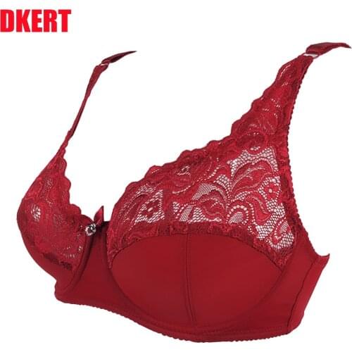 DKERT Plus Size CD Women Bra Sexy Lace Transparent Bralette Female Underwear Sutia Lingerie