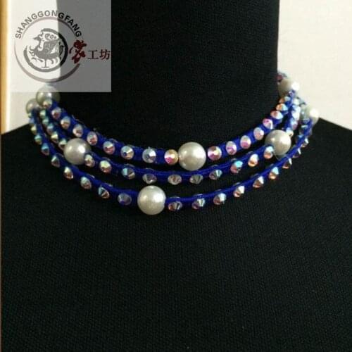 New style latin dance accessories beads latin dance necklace for women latin dance necklaces L005