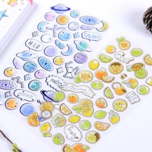 1pcs Stationery Stickers Small fresh bronzing Diary Planner Decorative Mobile Stickers Scrapbooking DIY Craft Stickers