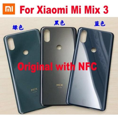 100% Original For Xiaomi Mix3 Mi Mix 3 Back Battery Cover Housing Door Ceramic Panel Rear Case Lid with NFC Phone Shell Parts