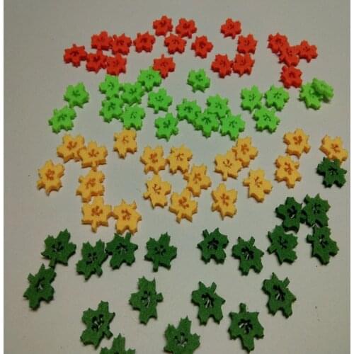 100pcs 1.3x1.4cm Leafs Felt Maple Leaf DIY Decorative kindergarten kids garden Patch applique handmade non-woven handcraft
