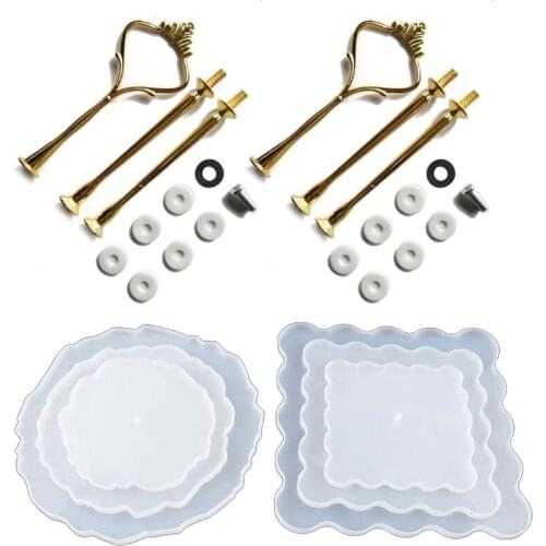 2021 Irregular Big Plate Resin Mold Oversized Fruit Disc Tray Resin Mold Transparent Flexible Silicone Molds Art Crafts Tools